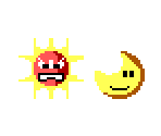 Angry Sun & Moon (Super Mario Bros. 3 MS-DOS-Style) - Mario Customs