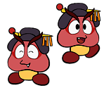 Geisha Goomba (Paper Mario-Style, Classic) - Paper Mario Customs