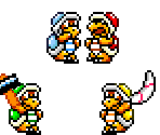 Hammer Bro, Boomerang Bro, Fire Bro, and Ice Bro - Super Mario World: Just Keef Edition (Hack)
