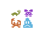 Enemies and Items - Mario Bros. (Atari 2600)