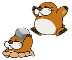 Monty Mole (Paper Mario-Style, Modern) - Mario Customs