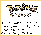 Super Game Boy Error Message - Pokémon Crystal