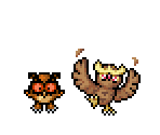Hoothoot & Noctowl - Pokémon Mystery Dungeon: Explorers of Time / Darkness