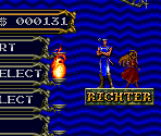 Entry Screen - Castlevania: Rondo of Blood