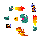 Rex, Blargg, & Dino-Rhino - Super Mario World