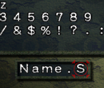 Name Input Screen & Font - Yu-Gi-Oh! Forbidden Memories