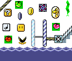 Foreground Tiles (Animated) - Super Mario World