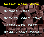 Level Select (Rev00 + Rev01) - Sonic the Hedgehog