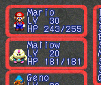Menus - Super Mario RPG: Legend of the Seven Stars