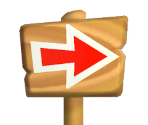 Arrow Signboard (NSMBU) - Super Mario Maker 2