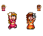 Peach and Daisy (SMM2 SMW-Style) - Mario Customs