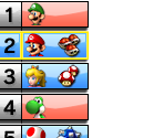 Racer Display (Teams Race) - Mario Kart 7