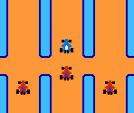 Level 2 Map - Rally-X NES Edition (Hack)