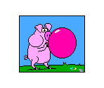Pig Blowing Up a Balloon - Sammy's Science House
