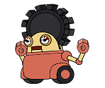 Gearmo (Pink) (Paper Mario-Style) - Mario Customs
