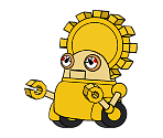 Gearmo (Gold) (Paper Mario-Style) - Mario Customs