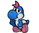 Yoshi Kid (Blue) - Super Paper Mario
