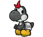 Yoshi Kid (Black) - Super Paper Mario