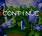 Continue Screen - Sonic 3D Blast / Flickies' Island