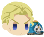 Yoshikage Kira & Killer Queen (Heat-seeking Bomb Tank) - JoJo's Pitter-Patter Pop!