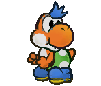 Yoshi Kid (Orange) - Super Paper Mario