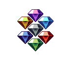 Chaos Emeralds (Sonic Advance, Re-Shaded) - Sonic the Hedgehog Customs