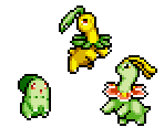 Chikorita, Bayleaf & Meganium - Pokémon Mystery Dungeon: Explorers of Time / Darkness