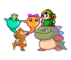 Debblun, Drunk, Paya-Paya and Otama - Bust-a-Move '99 / Puzzle Bobble 3
