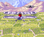 Biplane Dogfight Mode 7 Background - Indiana Jones' Greatest Adventures