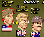 Golfer Select Screen - Neo Turf Masters / Big Tournament Golf