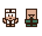 Dog & Villager (GBC-Style) - Minecraft Customs