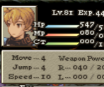 HUD - Final Fantasy Tactics: The War of the Lions