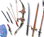 Bartz's Weapons - DISSIDIA FINAL FANTASY NT