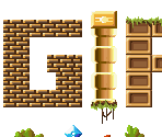 Title Screen (Day, with Blue Diamonds) / X-1 - Giana Sisters DS