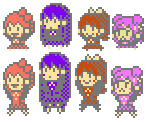 Sayori, Yuri, Monika and Natsuki (Update Natsuki) - Doki Doki Panic Club (Hack)