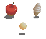 Fruits, Special Items and Power Pellet - Pac-Mania