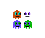 The Ghost Muncher PT3 Ghosts (NES-Style) - Pac-Man Customs