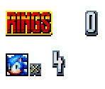 HUD (Sonic 3D Blast, Main HUD, Sonic Mania-Style) - Sonic the Hedgehog Customs
