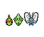 Caterpie, Metapod, & Butterfree - Pokémon Mystery Dungeon: Explorers of Sky