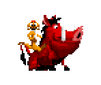 Timon Riding Pumbaa - The Lion King 1 1/2