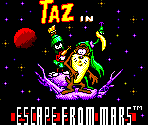 Title Screen and Level Intros - Taz in Escape from Mars (BRZ)