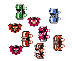 Shield Attackers & Battons (NES, Enhanced) - Mega Man Customs