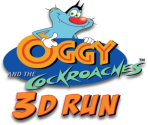 "3D Run" Logo - Oggy 3D Run