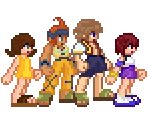 Destiny Island Characters (Mega Man Zero-Style) - Kingdom Hearts Customs