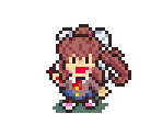 Monika (EarthBound-Style) - Doki Doki Literature Club! Customs