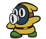 Snifit (Yellow) - Paper Mario: The Origami King