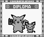 Printed Diploma - Pokémon Gold / Silver