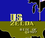 Title and Main Menu Screen - Famicom Golf: U.S. Course (JPN)