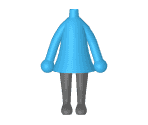 Idle (Female, Sky Blue) - My Nintendo Mii Stage