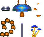 Mushroom Hill Zone Act 2 Autumn Objects - Sonic & Knuckles